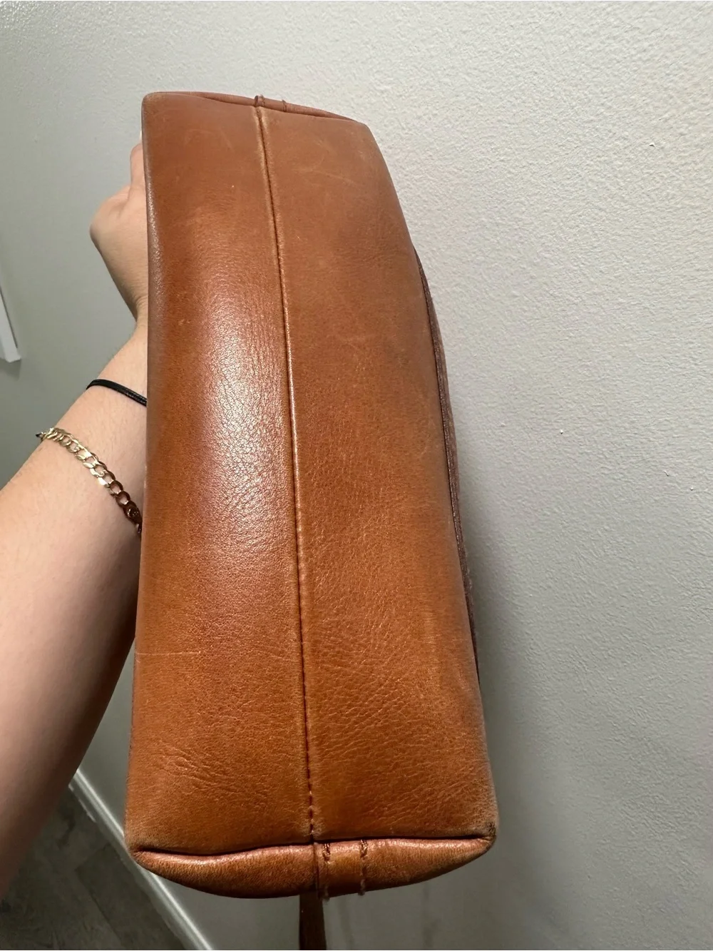 Madewell Medium Transport Tote Crossbody Bag English Saddle Leather